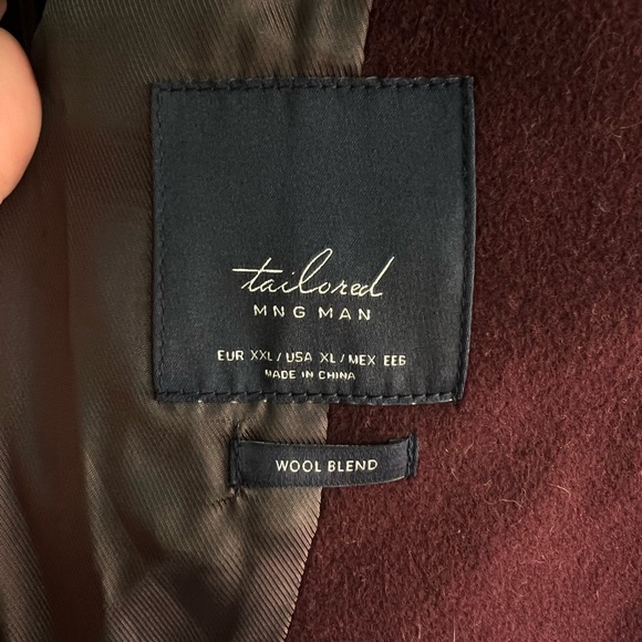 Tailored MNG MAN wool overcoat jacket - Picture 3 of 3